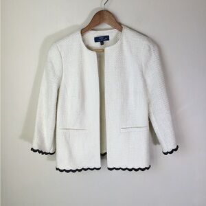 RSVP by Talbots Tweed 3/4 Length Sleeve Blazer